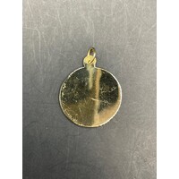 Unisex 18ct Yellow Gold Round Croation Sheild Pendant