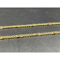 Ladies 9ct Yellow Gold Birdseye/Curb Link Necklace