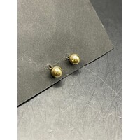 Ladies 18ct Yellow Gold Double Ball Stud Earrings