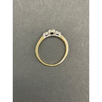 Ladies 9ct Yellow Gold Diamond Ring