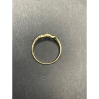 Ladies 9ct Yellow Gold Double Heart Ring