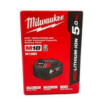 Genuine Milwaukee M18 18V RedLithium-Ion 5.0Ah Battery Pack M18B5 in Box