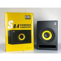 KRK System S 8.4 Studio Powered Subwoofer 100-240V 60Hz 250W with Power Lead Box