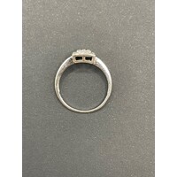 Ladies 9ct White Gold Diamond Ring