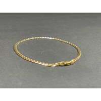 Mens 9ct Yellow Gold Curb Link Bracelet