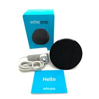 Amazon Echo Pop Compact Bluetooth Smart Speaker with Alexa Charcoal