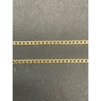 Unisex 9ct Yellow Gold Curb Link Necklace with Crucifix Pendant