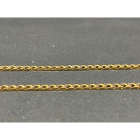 Unisex 9ct Yellow Gold Curb Link Necklace