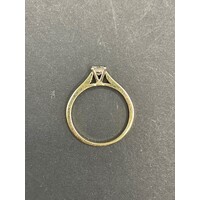 Ladies 18ct Yellow Gold Diamond Engagement Ring