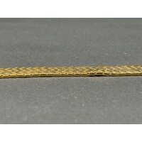 Ladies 21ct Yellow Gold Fancy Fishbone Link Bracelet