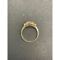 Ladies 14ct Yellow Gold Cubic Zirconia Ring