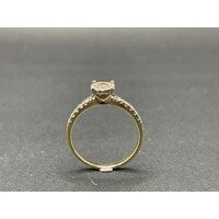 Ladies 9ct Yellow Gold Diamond Cluster Ring