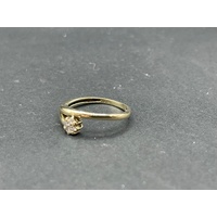 Ladies 9ct Yellow Gold Diamond Ring