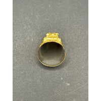 Mens 21ct Yellow Gold Eagle Ring