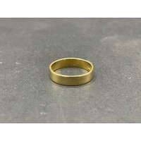 Unisex 18ct Yellow Gold Plain Band Ring