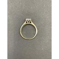 Ladies 9ct Yellow Gold Diamond Ring