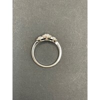 Ladies 9ct White Gold Diamond Ring