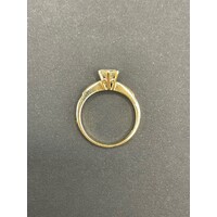 Ladies 18ct Yellow Gold Solitaire Diamond Ring