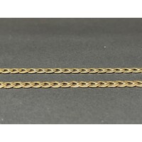 Unisex 9ct Yellow Gold Curb Link Necklace