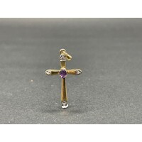 Ladies 9ct Yellow Gold Cross Pendant