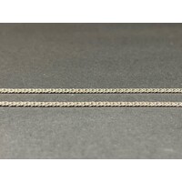 Ladies 9ct White Gold Curb Link Necklace