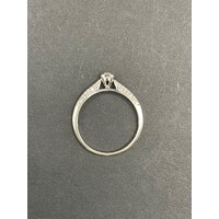 Ladies 10ct White Gold Diamond Ring