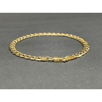 Unisex 9ct Yellow Gold Curb Link Bracelet