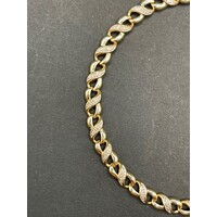 Ladies 9ct Yellow Gold Figure 8 Link Bracelet