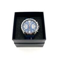 Tommy Hilfiger Tucker Multi-Function Stainless Steel Blue Silicone Mens Watch