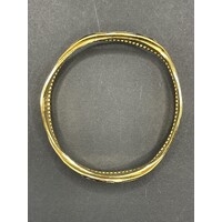 Ladies 22ct Yellow Gold Round Pattern Bangle