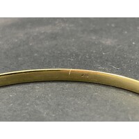 Ladies 9ct Yellow Gold Oval Bangle