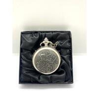 FOB Watch Box Scottish Piper Round Pocket Watch with Metal Strap with Box