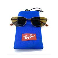 Ray-Ban RB3732 Unisex Gold Brown Polarised Sunglasses with Pouch Blue Bag