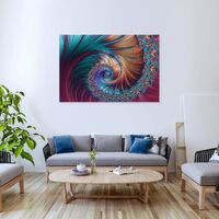 Wall Art Australia Luxe Spiral Patterned Canvas Print 135x90cm Home Decor 