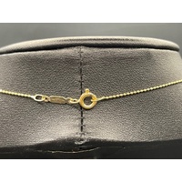 Ladies 18ct Yellow Gold Bead Link Necklace & Cross Pendant