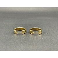 Ladies 9ct Yellow Gold Round Hoop Earrings