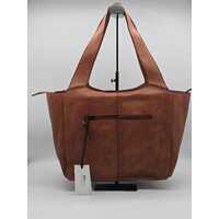 Evity Mila Leather Tote Bag Handbag Tan 3217370 with Dust Bag