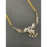 Ladies 18ct Two Tone Gold Fancy Link Necklace