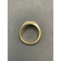 Mens 18ct Yellow Gold Diamond Ring