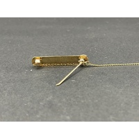 Child's 9ct Yellow Gold Rectangle ID Brooch Pin