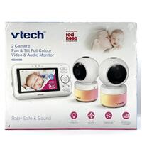 VTech 2 Camera Pan and Tilt Full Colour Video and Audio Monitor BM4700N-2