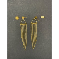 Ladies 22ct Yellow Gold Dante Dangle Earrings