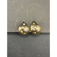 Ladies 18ct Yellow Gold Tear Stud Earrings