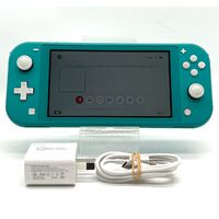 Nintendo Switch Lite Turquoise Handheld Gaming Console HDH-001 Brick and Cable