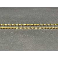 Ladies 9ct Yellow Gold Long Curb Link Necklace