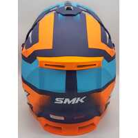 SMK Allterra MX Off Road Motorcycle Helmet Size L Orange Blue