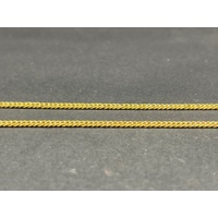 Unisex 18ct Yellow Gold Double Curb Link Necklace with Crucifix Pendant