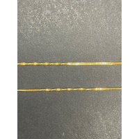 Ladies 22ct Yellow Gold Snake Link Necklace