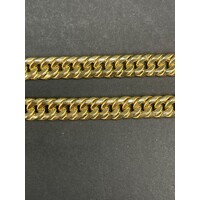 Unisex 18ct Yellow Gold Curb Link Necklace