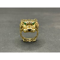 Ladies 18ct Yellow Gold Cut Out Panther Ring